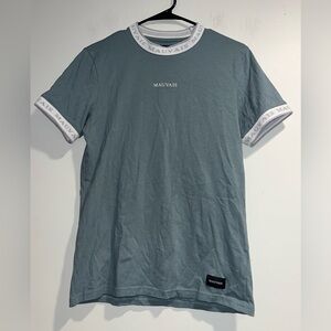 MAUVAIS tee in slate blue